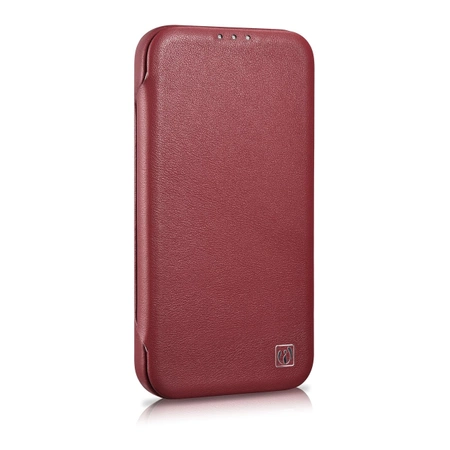 iCarer CE Premium Leather Folio Case iPhone 14 Pro Magnetic Flip Leather Folio Case MagSafe Red (WMI14220714-RD)
