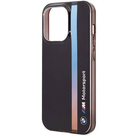 Hülle BMW BMHCP14L22HVGV iPhone 14 Pro 6.1&quot; schwarz/schwarz IML Tricolor Stripe