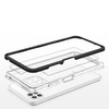 Klare 3in1 Hülle für Samsung Galaxy A22 5G Frame Gel Cover Schwarz