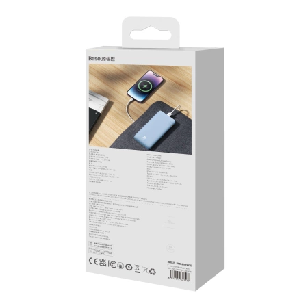 Baseus Airpow Schnelllade-Powerbank 10000 mAh 20 W Galaxy Blue