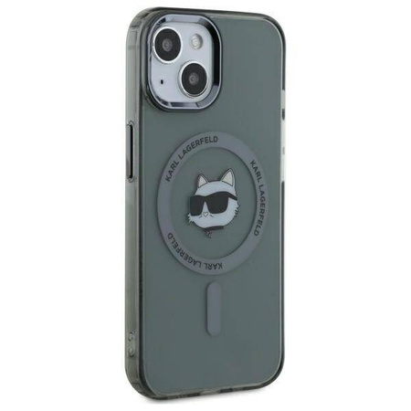 Karl Lagerfeld nakładka HC MagSafe IML Metal Choupette Head do iPhone 15 6,1" czarna