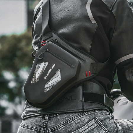 Rockbros Motorcycle Bag for Leg, Thigh, Waist, Shoulder - Black