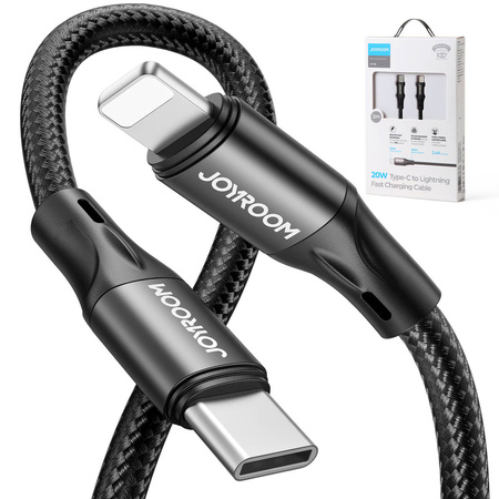 Joyroom kabel do szybkiego ładowania / transmisji danych USB Typ C - Lightning PD 20W 1m czarny (S-1024N1-PD)