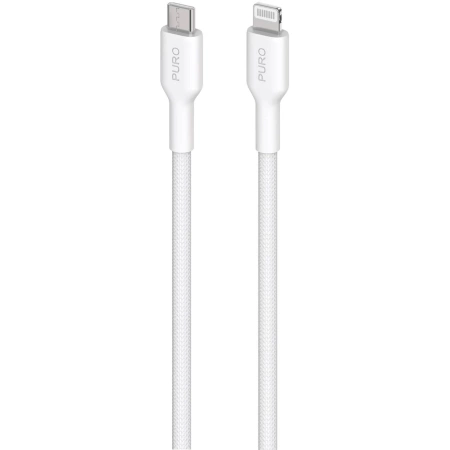 Kabel Puro Fabrik USB-C - Lightning z MFI 1,2m - biały