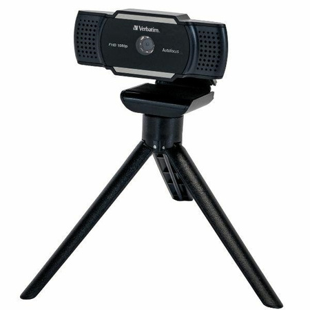 Verbatim Kamera internetowa z mikrofonem Full HD 1080p AWC-01 czarny/black 49578