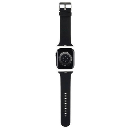 Pasek do APPLE WATCH 4 / 5 / 6 / 7 / 8 / SE / ULTRA (42 / 44 / 45 / 49 MM) Karl Lagerfeld Strap 3D Rubber Karl&Choupette Heads (KLAWLSLKCNK) czarne