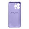 Card Armor Case etui pokrowiec do iPhone 12 Pro portfel na kartę silikonowe pancerne etui Air Bag fioletowy