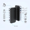 HUB Choetch M52 USB-C – USB-C PD/USB-C/USB-A/HDMI/VGA/DP/SD/TF/RJ45/AUX – grau