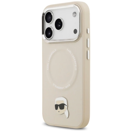 Karl Lagerfeld Karl Pin MagSafe Case für iPhone 17 Pro - Beige