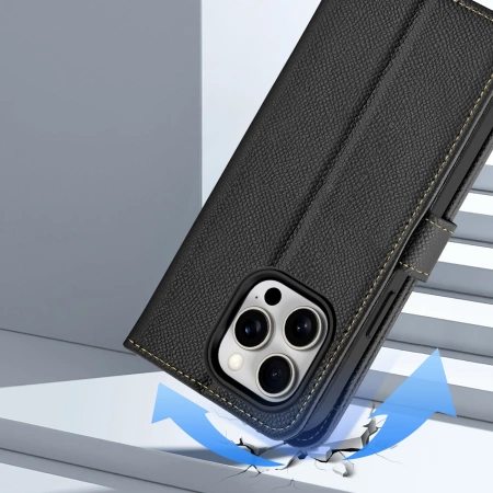 Dux Ducis Lawa Leather Case for iPhone 15 Pro - Black