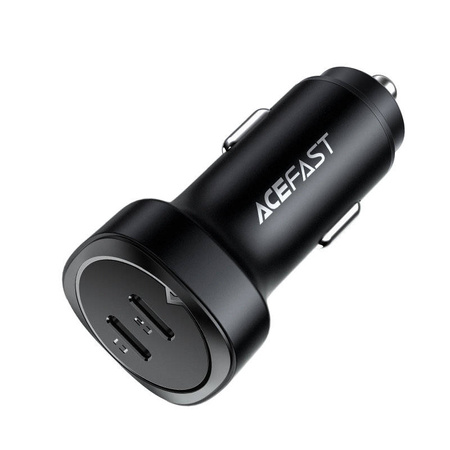Acefast Autoladegerät 72W, 2x USB Typ C, PPS, Power Delivery, Quick Charge 3.0, AFC, FCP schwarz (B2 schwarz)