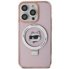 Karl Lagerfeld KLHMP15XHMRSCHP iPhone 15 Pro Max 6,7&quot; rosa/rosa Hardcase Ringständer Choupette Head MagSafe