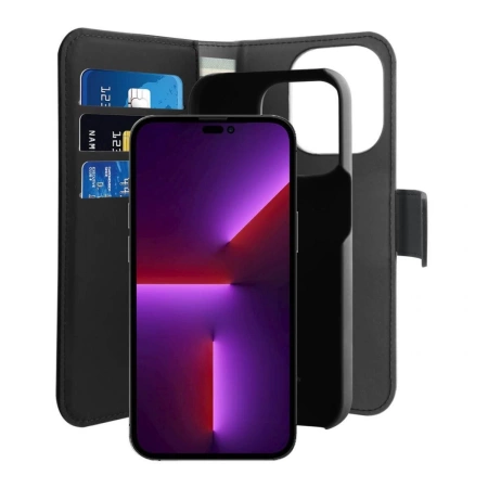 PURO Wallet Detachable - Etui 2w1 iPhone 14 Pro Max (czarny)