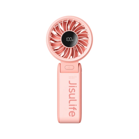 Mini wentylator Jisulife Handheld Fan Life7 3600mAh przenośny wiatraczek USB - różowy