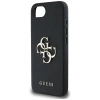Guess PU Grained 4G Metal Logo iPhone 16e Hülle - Schwarz