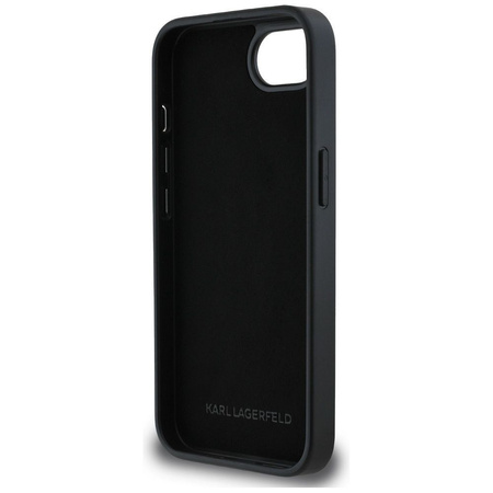 KARL LAGERFELD futerał do IPHONE 16e (SE 4 2025) KLHCPSE4PGKLKIPK (PU Monogram K. Head Pin) czarny