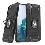 Wozinsky Ring Armor Tough Hybrid Case Cover + Magnethalterung für Samsung Galaxy S22 + (S22 Plus) Schwarz