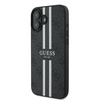 GUESS futerał do IPHONE 16 Plus kompatybilny z MagSafe GUHMP16MP4RPSK (4G Pronted Stripes) czarny