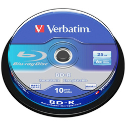 Płyty Blue-ray Verbatim 25GB 6X BD-R SL   10szt biały 43742