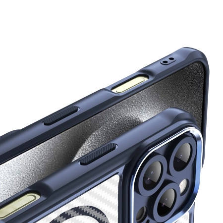 Leading Series MagSafe Silikonhülle für iPhone 16 Pro Max – blau