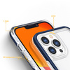 Klare 3-in-1-Hülle für iPhone 13 Pro, blauer Rahmen, Gel-Cover