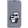 Karl Lagerfeld KLBKP14XSANKCPG iPhone 14 Pro Max 6,7&quot; Bücherregal Silber/Silber Saffiano Karl &amp; Choupette