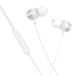 Borofone Słuchawki BM93 Platinum z mikrofonem srebrne