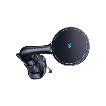 Wozinsky WCT5-6S4Y Autohalterung mit Qi/MagSafe 15W induktivem Ladegerät für Lüftungsschlitze - Schwarz