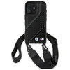 Original Case IPHONE 16 BMW Hardcase M Edition Carbon Stripe & Strap (BMHCP16S23PSCCK) black