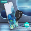 USAMS Ład. siec. 1xUSB-C T42 mini 25W (only head) Super SI 5V-3A PD3.0 Fast Charging czarny/black CC140TC01 (US-CC140)
