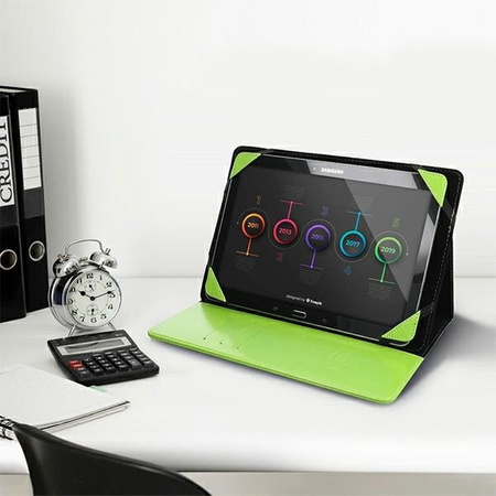 Uniwersalne etui / pokrowiec BLUN na tablet 10" limonka (UNT)
