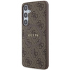 Guess 4G Collection Leather Metal Logo MagSafe case for Samsung Galaxy S24+ - brown