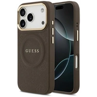 Guess Peony Hot Stamp MagSafe Case for iPhone 17 Pro - Brown