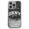 Schutzhülle IPHONE 16 PRO DKNY Hardcase Liquid Glitter Arch Logo (DKHCP16LLBNAEK) schwarz