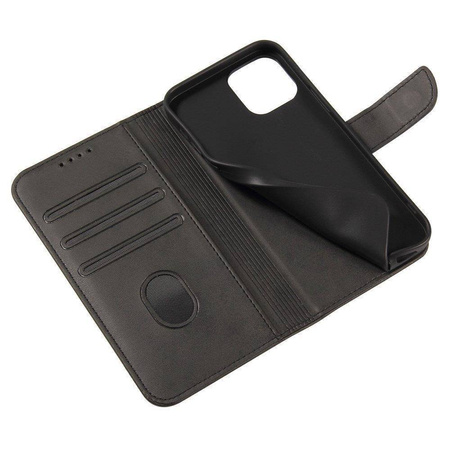 Magnet Case elegant case case cover with a flap and stand function for Motorola Moto G 2022 black