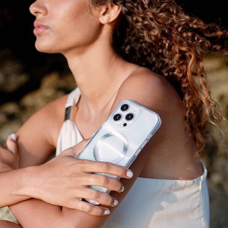 Case IPHONE 16 UNIQ Coehl Savon Magnetic Charging Bubble Prism transparent