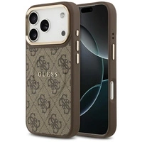 Guess 4G PU Classic Logo MagSafe Case for iPhone 17 Pro - Brown