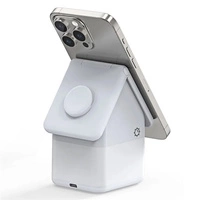 Duzzona W20 15W 4in1 induktives Ladegerät für iPhone / AirPods / Apple Watch mit Nachtlampe - Weiß