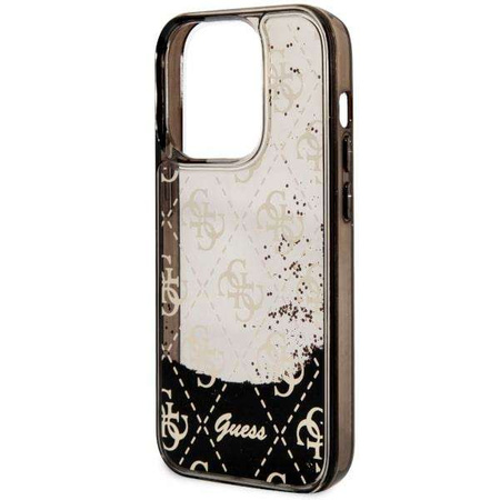 Guess GUHCP14LLC4PSGK iPhone 14 Pro 6.1" schwarz/schwarz Hardcase Liquid Glitter 4G Transculent