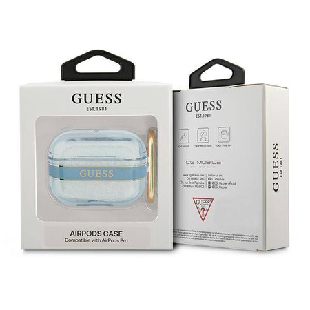 Etui APPLE AIRPODS PRO Guess AirPods Strap Collection (GUAPHHTSB) niebieskie