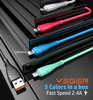 VEGER kabel USB do Apple Lightning 8-pin 2,4A 2,0 V105 1,2m czarny