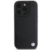 Original Case IPHONE 16 PRO BMW Hardcase Signature Leather Crossing Lines Pattern (BMHCP16L23RCGPK) black