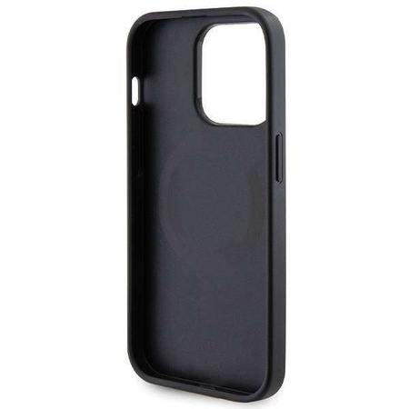 Original Case IPHONE 14 PRO Guess Hardcase Saffiano MagSafe (GUHMP14LPSAHMCK) black