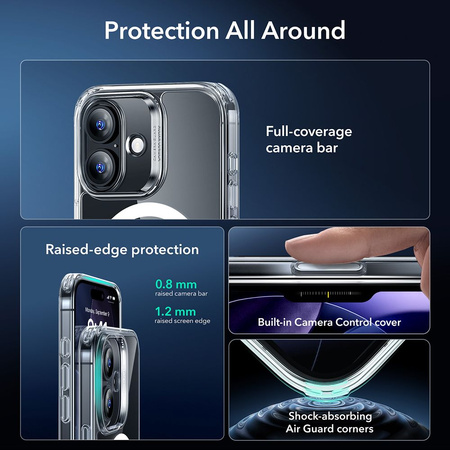 ESR CLASSIC HYBRID MAGSAFE & TEMPERED GLASS IPHONE 17 CLEAR