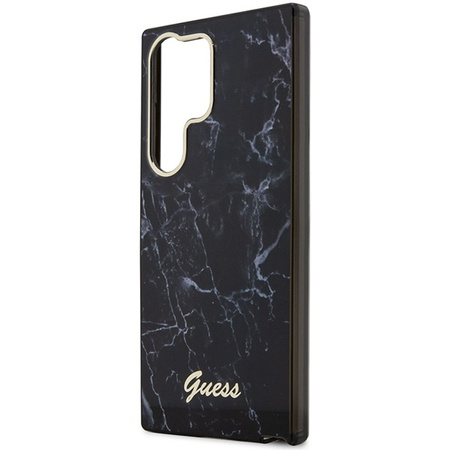 Guess GUHCS23LPCUMAK S23 Ultra S918 black/black hardcase Marble