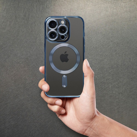 Futerał ELECTRO MAG COVER kompatybilny z MagSafe do IPHONE 16 Pro tytanowy niebieski