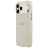 Guess Peony Hot Stamp MagSafe Hülle für iPhone 17 Pro Max – Beige