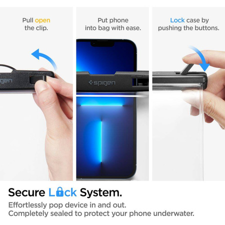 Spigen A601 UNIVERSELLES WASSERDICHTES GEHÄUSE KRISTALLKLAR