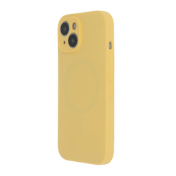 Nakładka Soft Touch Mag do iPhone 14 Pro 6,1" pastelowy żółty