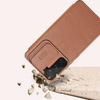 Nillkin Qin Leather Pro Case Case for Samsung Galaxy S22 + (S22 Plus) Camera Protector Holster Cover Flip Cover Brown